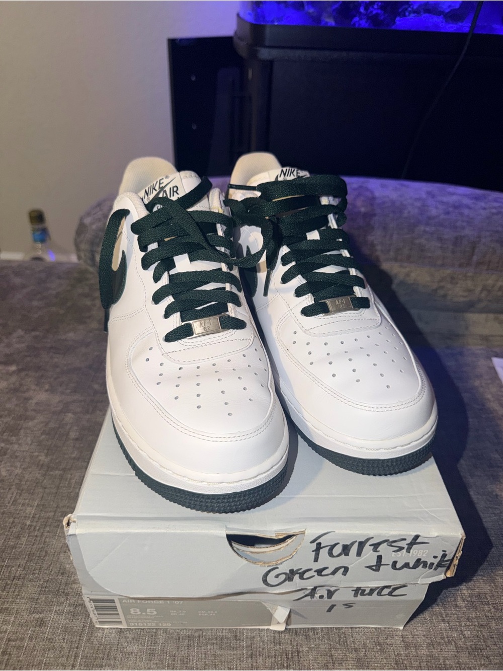 Nike Air Force 1 ’07 White Grove Green Men’s 8.5 Rare AF1